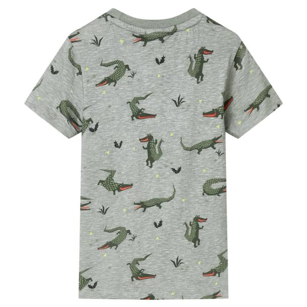 T-shirt para criança caqui-claro mesclado 104 - Image 2