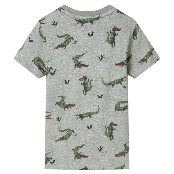 T-shirt para criança caqui-claro mesclado 128 - Image 2