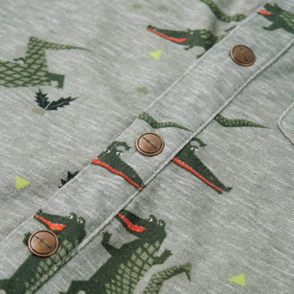 Camisa para criança cor caqui-claro mesclado 92 - Image 5