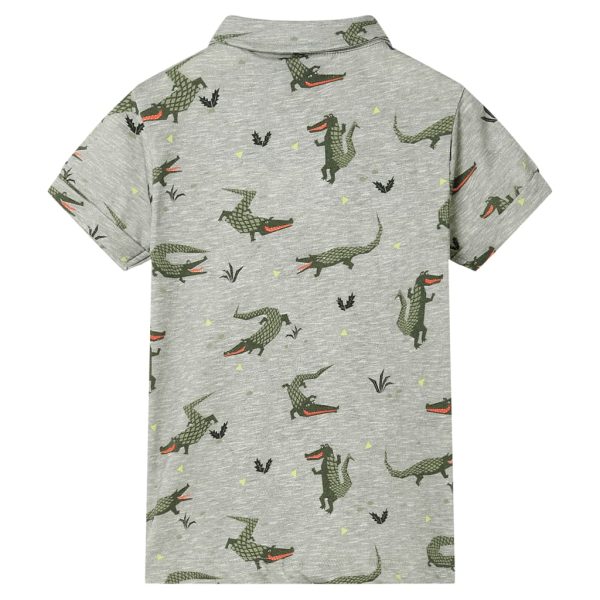 Camisa para criança cor caqui-claro mesclado 116 - Image 2