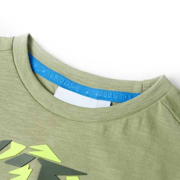 T-shirt de criança cor caqui-claro 104 - Image 3