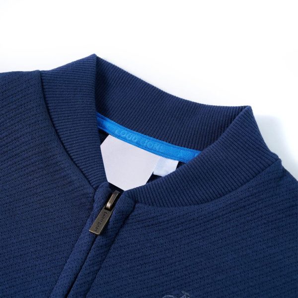Sweatshirt para criança com fecho azul-marinho 104 - Image 3