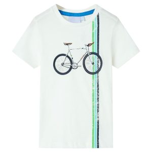T-shirt de manga curta para criança cor cru 140