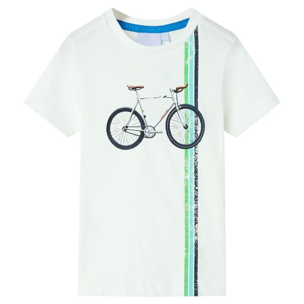 T-shirt de manga curta para criança cor cru 140