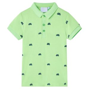 Polo de criança verde néon 92