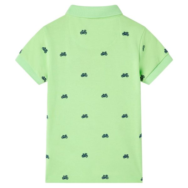 Polo de criança verde néon 128 - Image 2