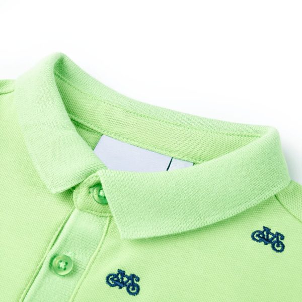 Polo de criança verde néon 128 - Image 3