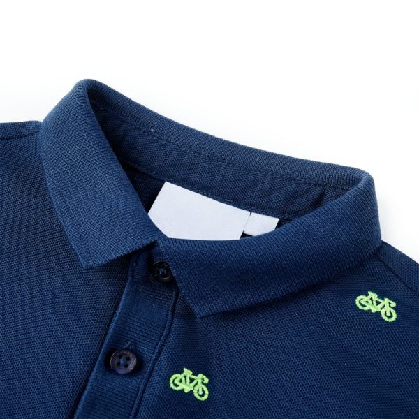 Polo para criança azul-marinho 140 - Image 3
