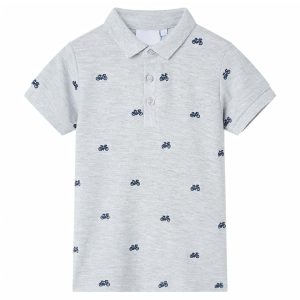 Polo para criança cinzento mesclado 92