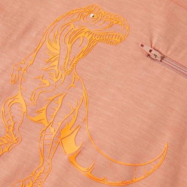 T-shirt manga curta para criança laranja-claro 92 - Image 4