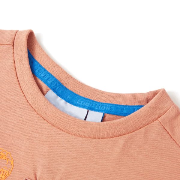 T-shirt manga curta para criança laranja-claro 116 - Image 3