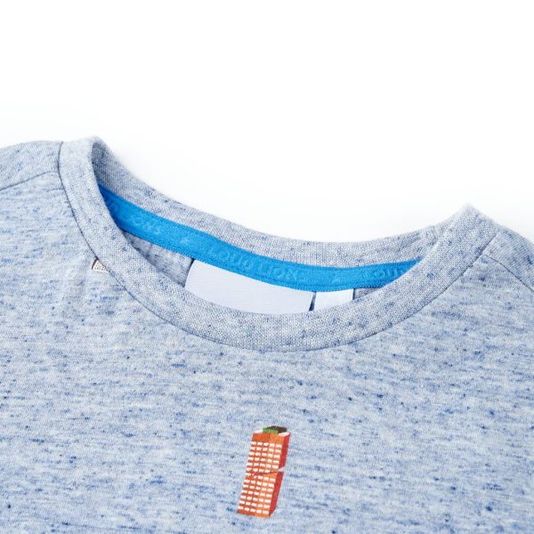 T-shirt para criança azul mesclado 128 - Image 3