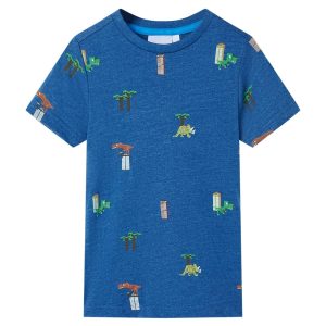 T-shirt para criança azul-escuro mesclado 104