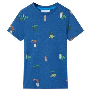 T-shirt para criança azul-escuro mesclado 116