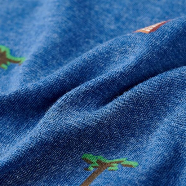 T-shirt para criança azul-escuro mesclado 128 - Image 7