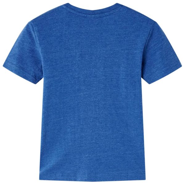 T-shirt para criança azul-escuro mesclado 116 - Image 2