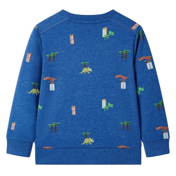 Sweatshirt para criança azul-escuro mesclado 104 - Image 2