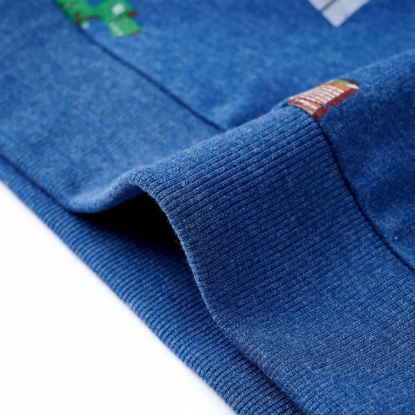 Sweatshirt para criança azul-escuro mesclado 104 - Image 6