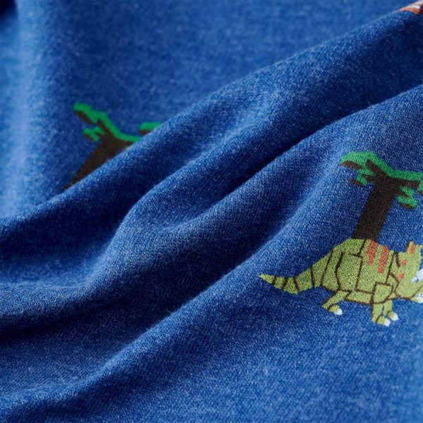 Sweatshirt para criança azul-escuro mesclado 104 - Image 7