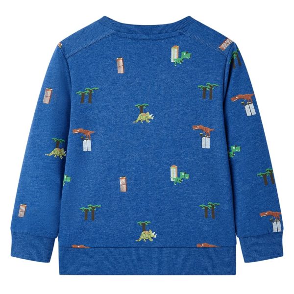 Sweatshirt para criança azul-escuro mesclado 116 - Image 2