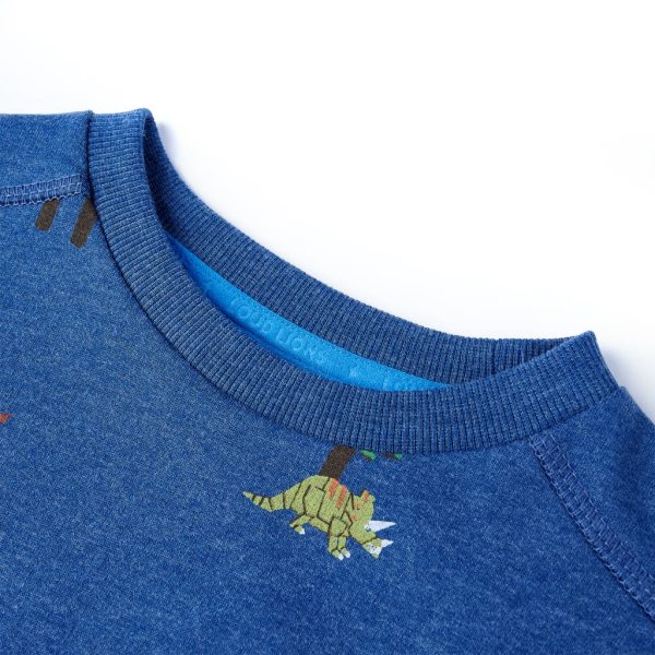 Sweatshirt para criança azul-escuro mesclado 116 - Image 3