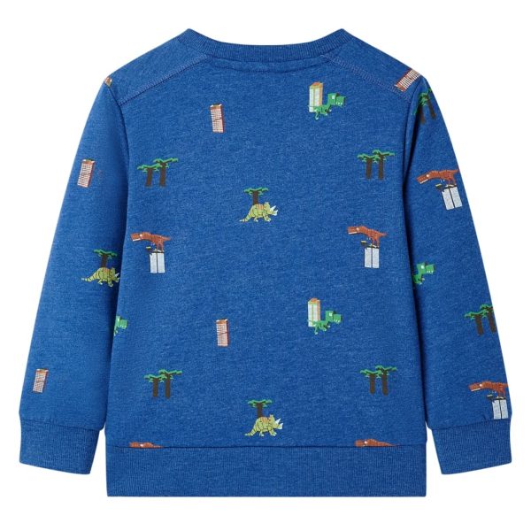 Sweatshirt para criança azul-escuro mesclado 128 - Image 2