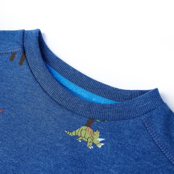 Sweatshirt para criança azul-escuro mesclado 128 - Image 3