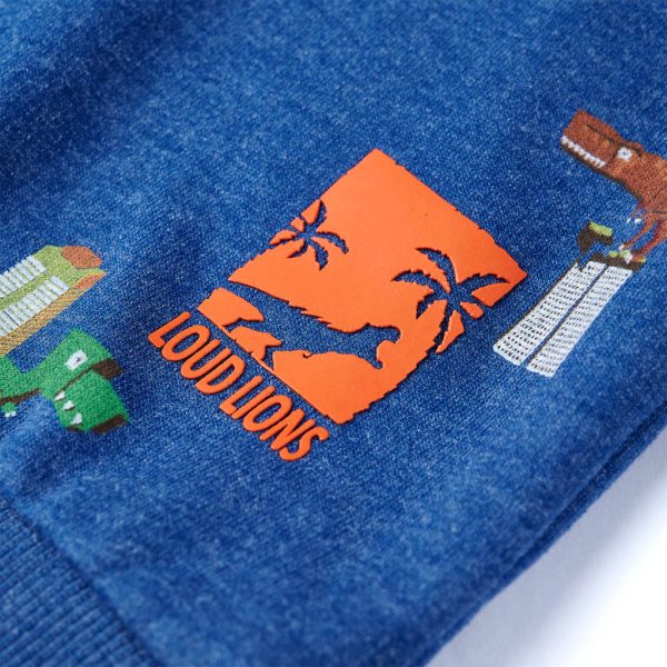 Sweatshirt para criança azul-escuro mesclado 128 - Image 4