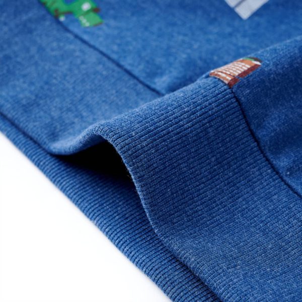Sweatshirt para criança azul-escuro mesclado 128 - Image 5