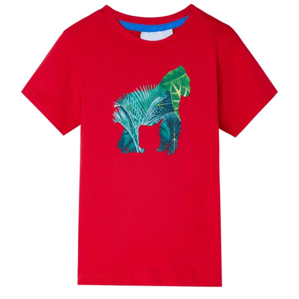 T-shirt para criança vermelho 92