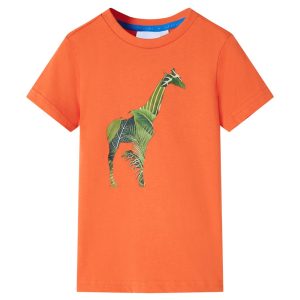T-shirt de criança laranja-brilhante 104
