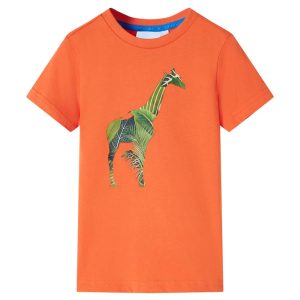 T-shirt de criança laranja-brilhante 116