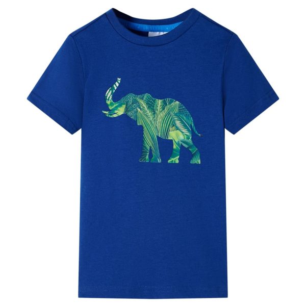 T-shirt para criança azul-escuro 128