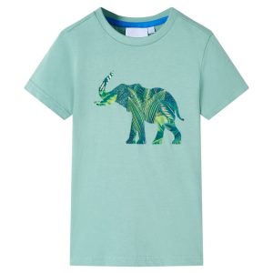 T-shirt para criança caqui-claro 128