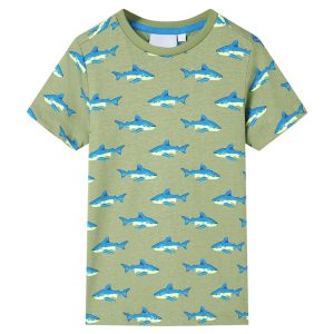 T-shirt de criança cor caqui-claro 116