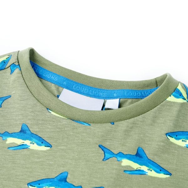 T-shirt de criança cor caqui-claro 116 - Image 3