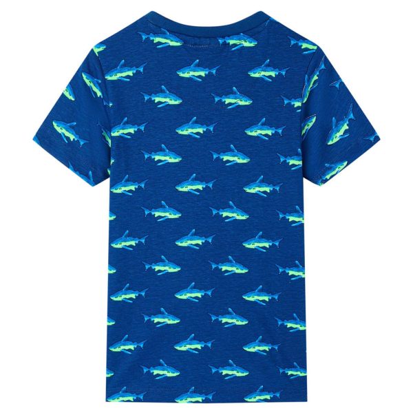 T-shirt para criança azul-escuro 104 - Image 2