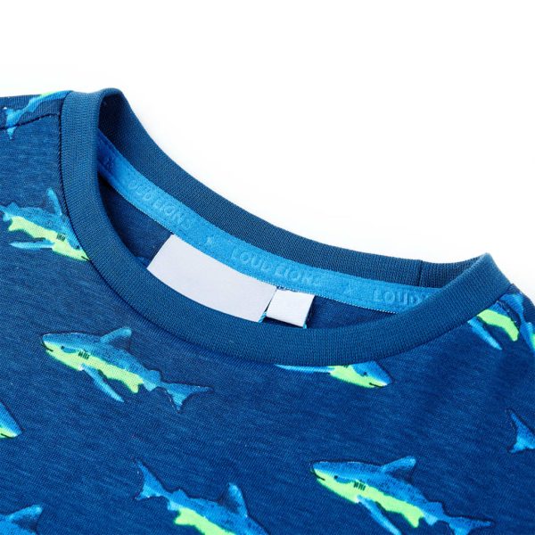 T-shirt para criança azul-escuro 104 - Image 3