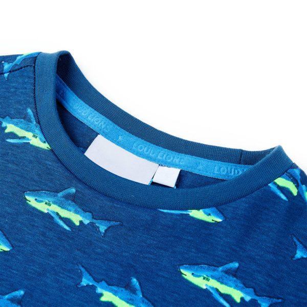 T-shirt para criança azul-escuro 116 - Image 3