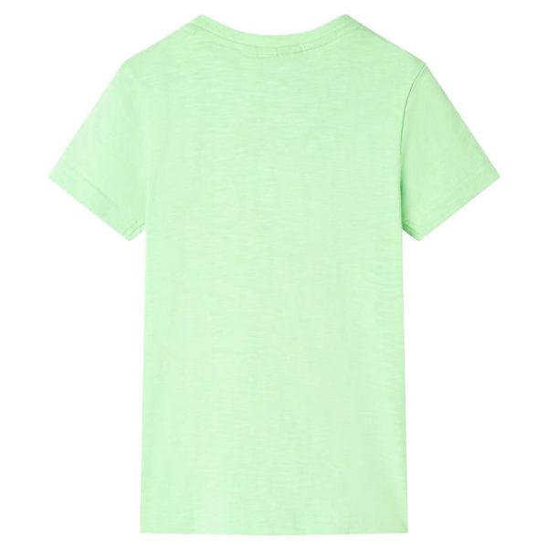 T-shirt para criança verde-néon 104 - Image 2