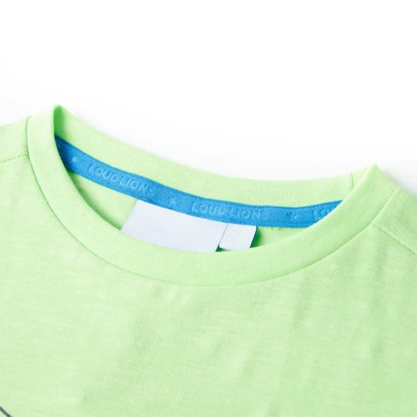 T-shirt para criança verde-néon 104 - Image 3