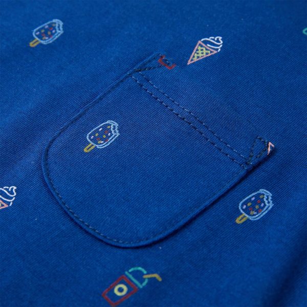 Camisola de manga cava para criança azul-escuro 92 - Image 4