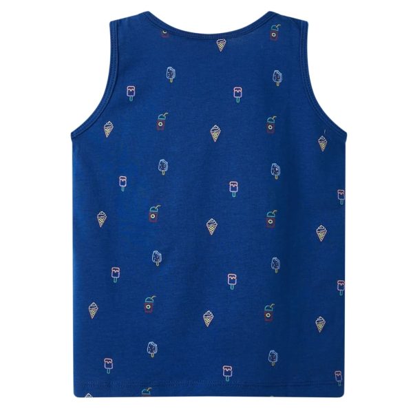 Camisola de manga cava para criança azul-escuro 116 - Image 2