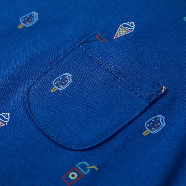 Camisola de manga cava para criança azul-escuro 116 - Image 4