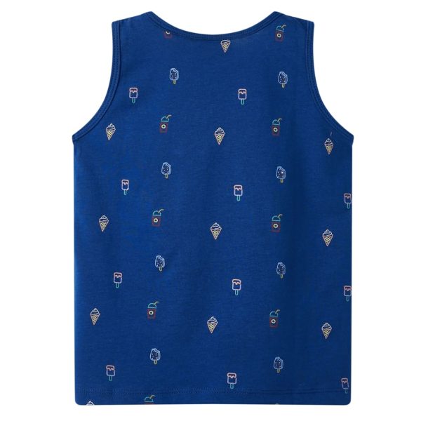 Camisola de manga cava para criança azul-escuro 128 - Image 2