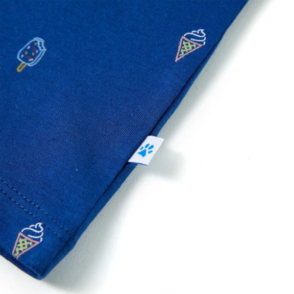 Camisola de manga cava para criança azul-escuro 128 - Image 6