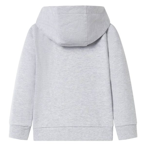 Sweatshirt para criança com capuz e fecho cinzento 104 - Image 2