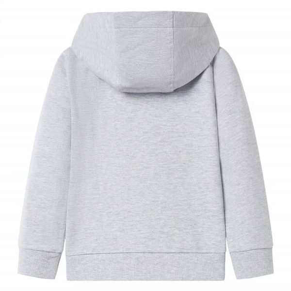 Sweatshirt para criança com capuz e fecho cinzento 116 - Image 2