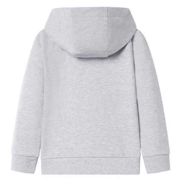 Sweatshirt para criança com capuz e fecho cinzento 128 - Image 2