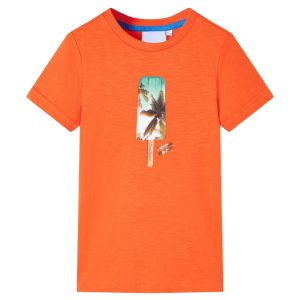 T-shirt de criança laranja-escuro 92
